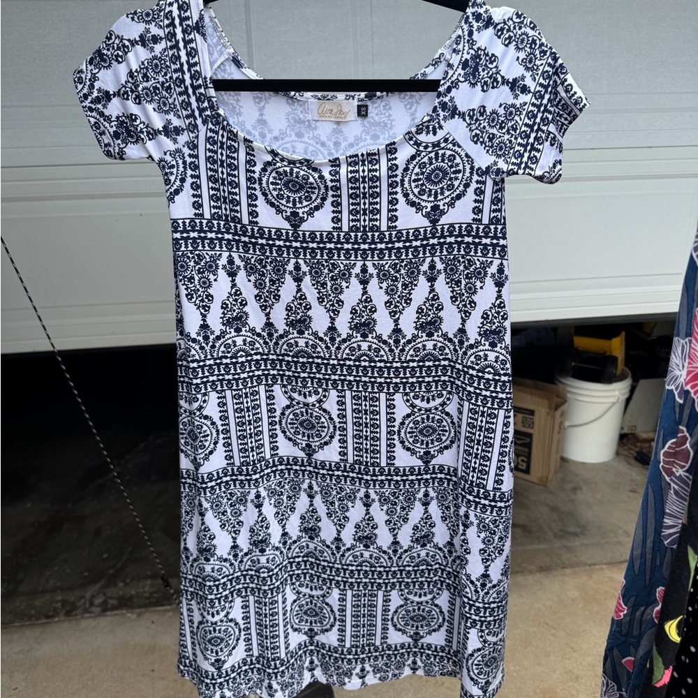 Ava Sky off shoulder Mini Dress